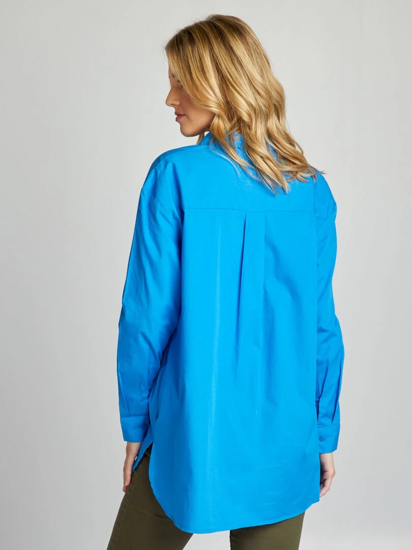 Chemise oversize de maternité   Bleu