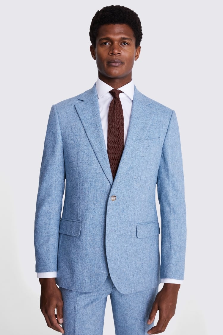 Tailored Fit Aqua Donegal Jacket Buy Online at Moss