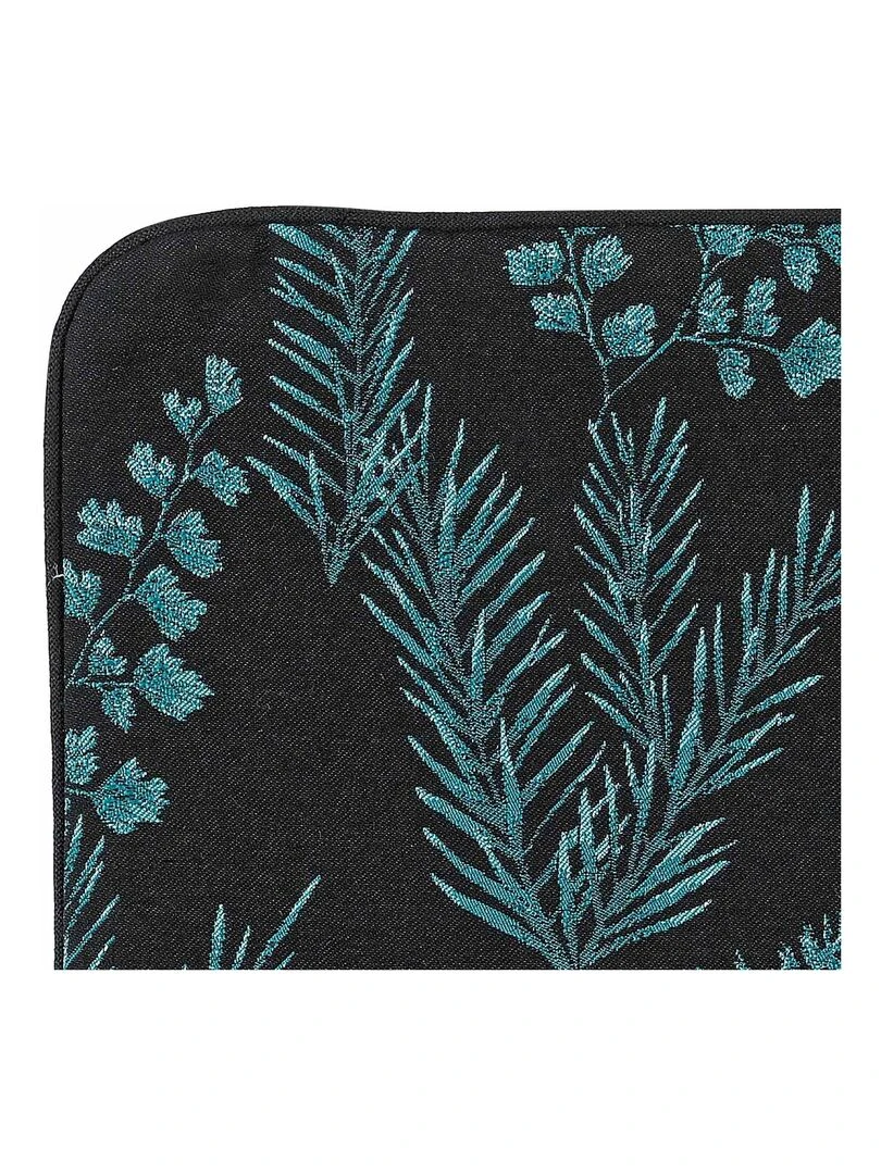 Housse de coussin aux feuillages divers Bleu