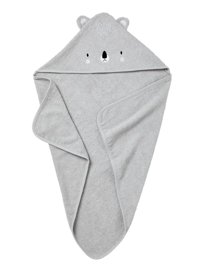 Cape de bain 70x70 cm ludique Koala gris Gris