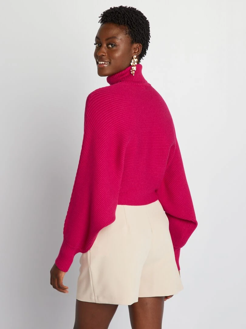 Pull en maille chauve souris   Rouge