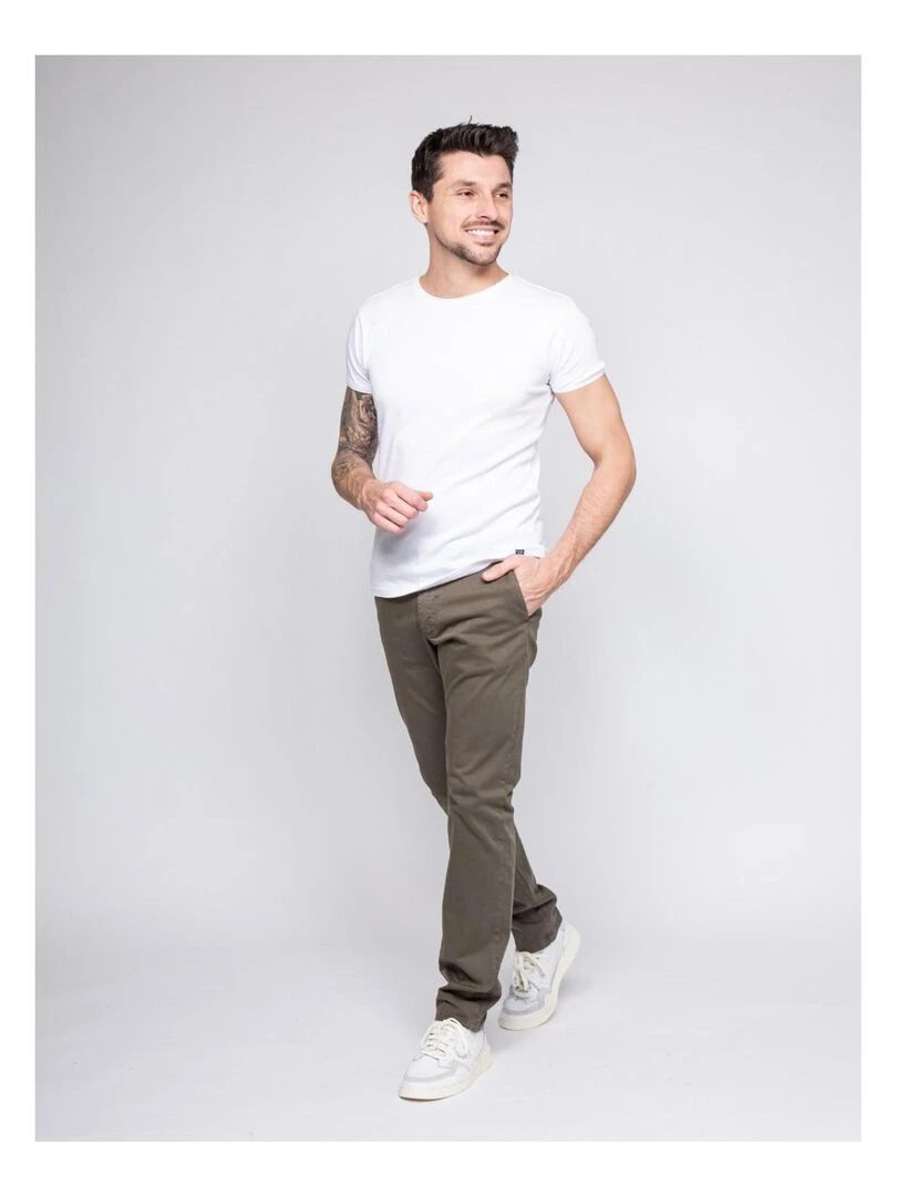 Pantalon chino coupe ajustée VAIRE   Kaki