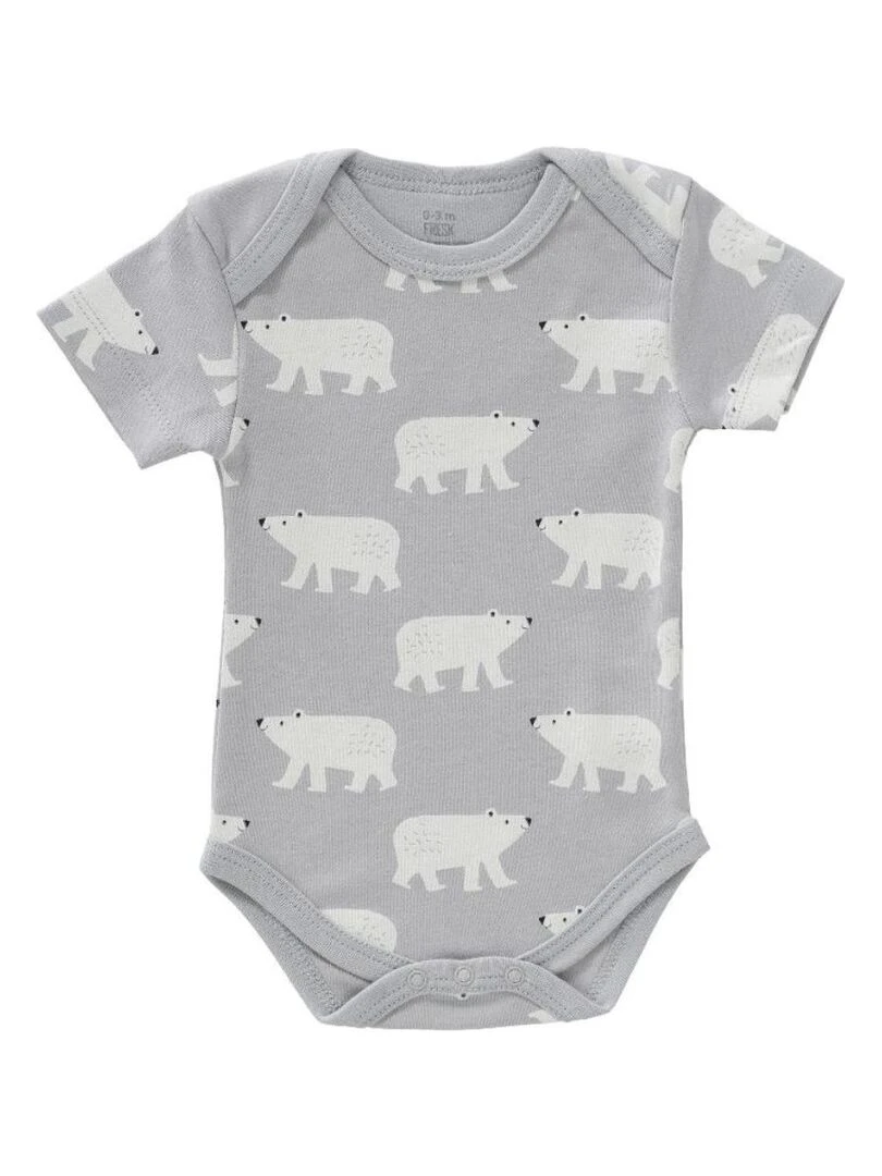 Body Ours Polaire en Coton Bio Gris