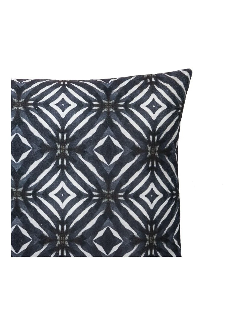 Coussin en velours ZEBRA 'Deko&co' Gris Noir Blanc