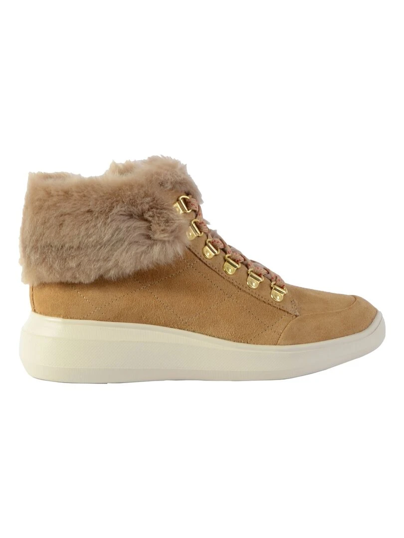 Basket Montante Cuir Geox D Rubidia C Beige