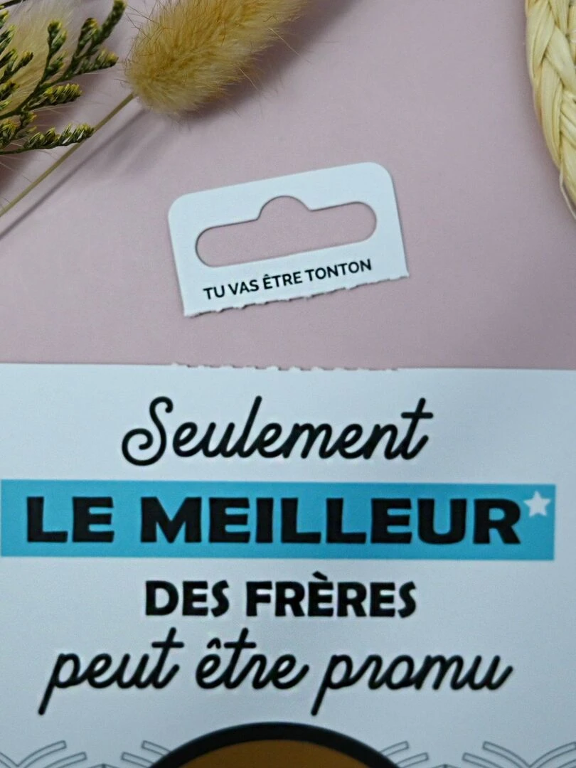 Carte à gratter   Tu vas être tonton   Blanc