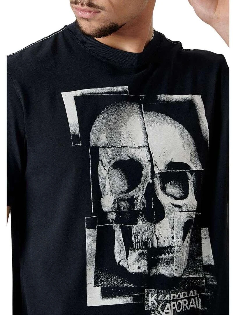 KAPORAL T shirt coton biologique col rond Noir