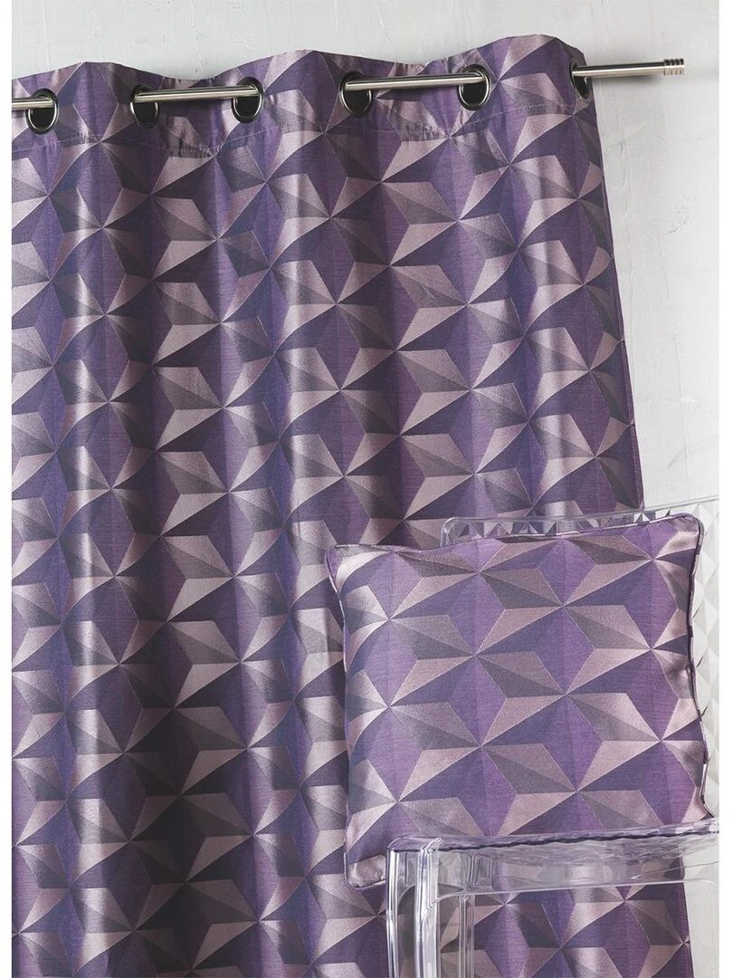 Rideau en jacquard imprimés géométriques Parme