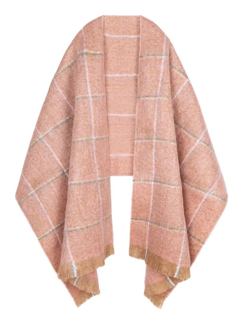 Châle Mohair Squadra Fabriqué en France Rose
