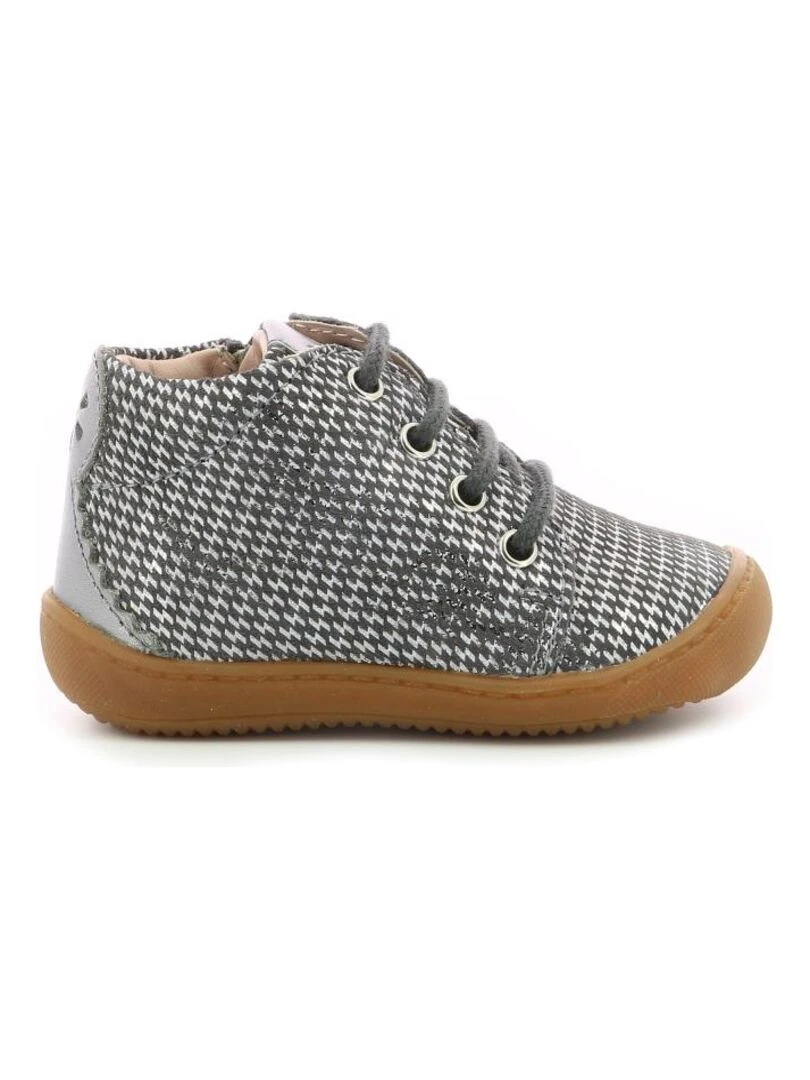 Bottillons Cuir Pastile Gris
