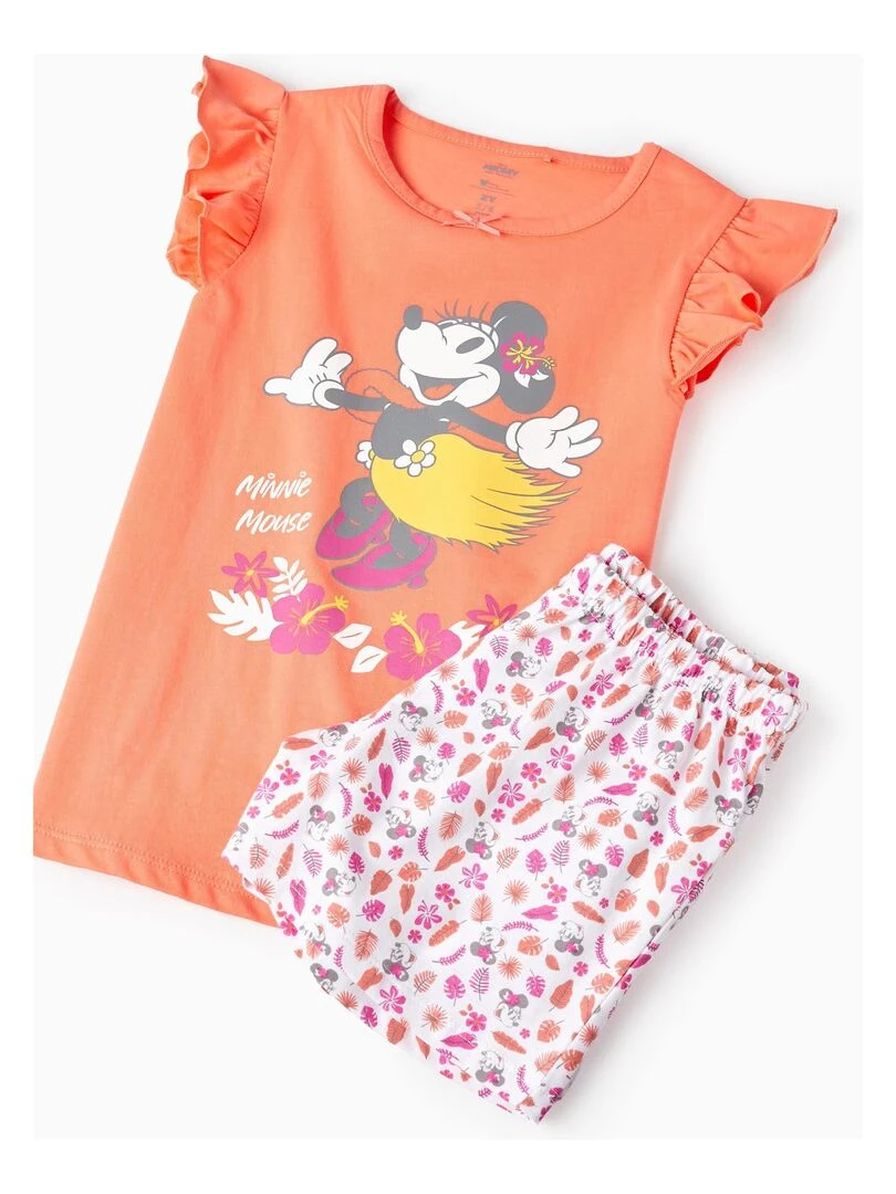 Pyjama en coton pour fille 'Minnie' manches courtes MINNIE   Rose