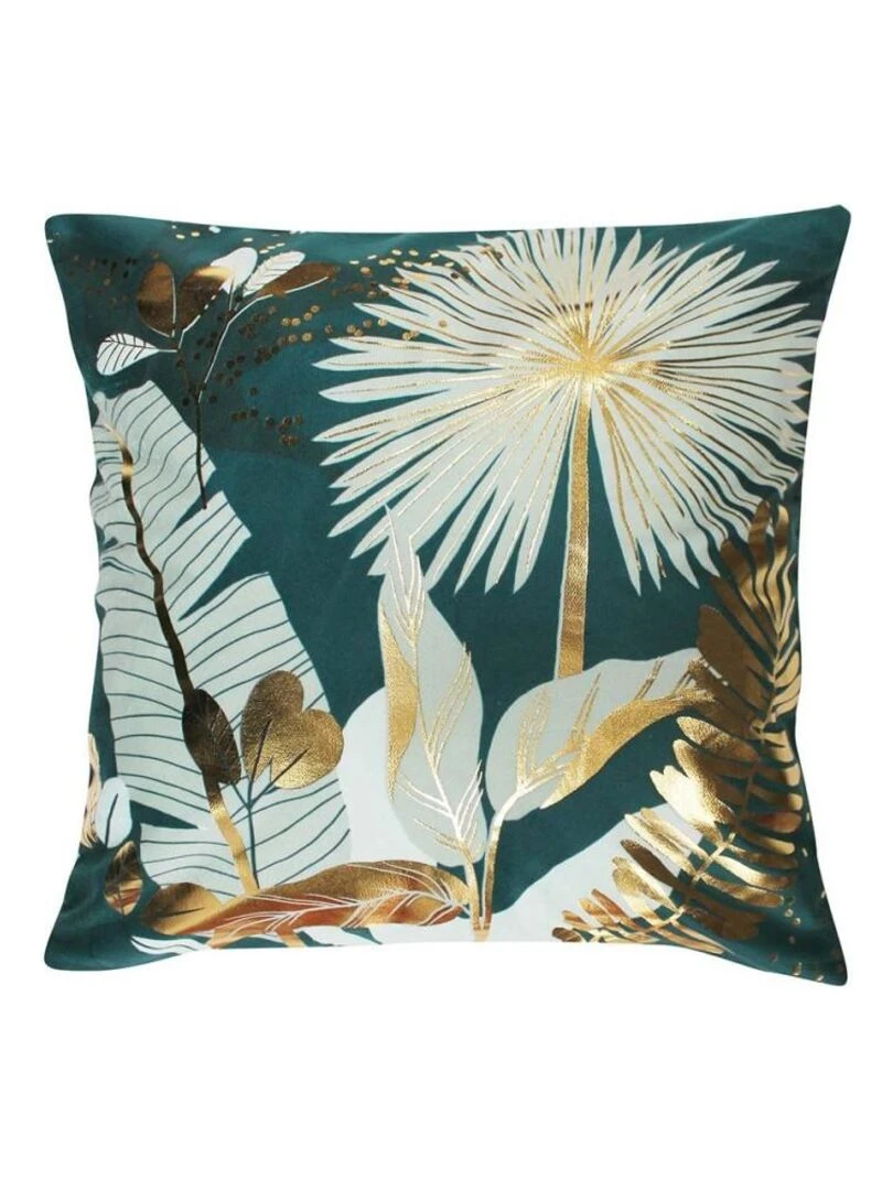 Housse de coussin 40x40 cm velours Prusseor vert Vert