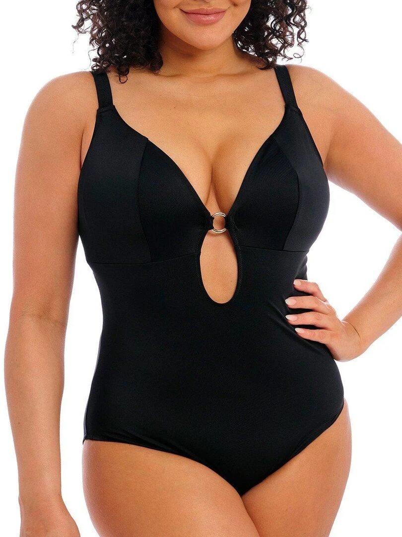Maillot 1 pièce grande taille sans armatures Plain Sailing Noir