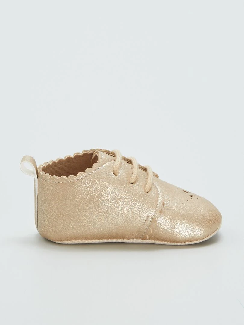 Chaussures derbies pailletées Beige
