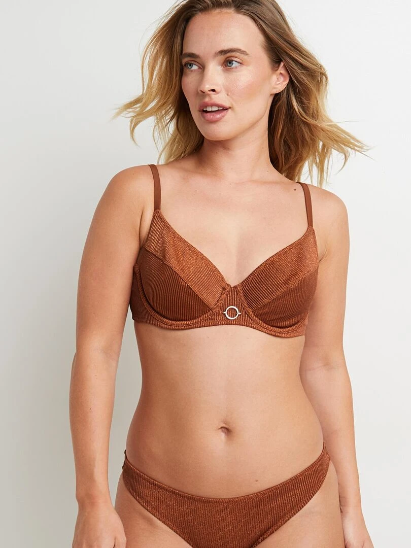 Maillot de bain emboitant Magma RougeGorge Lingerie Marron