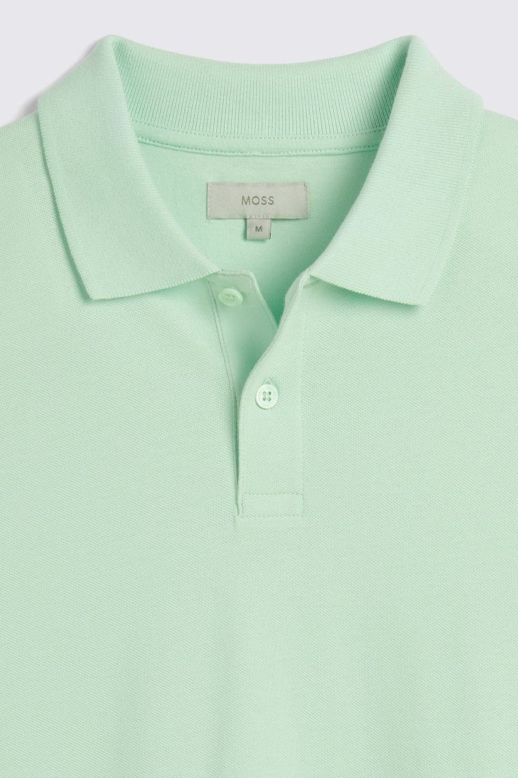 Apple Green Pique Polo Shirt   Buy Online at Moss