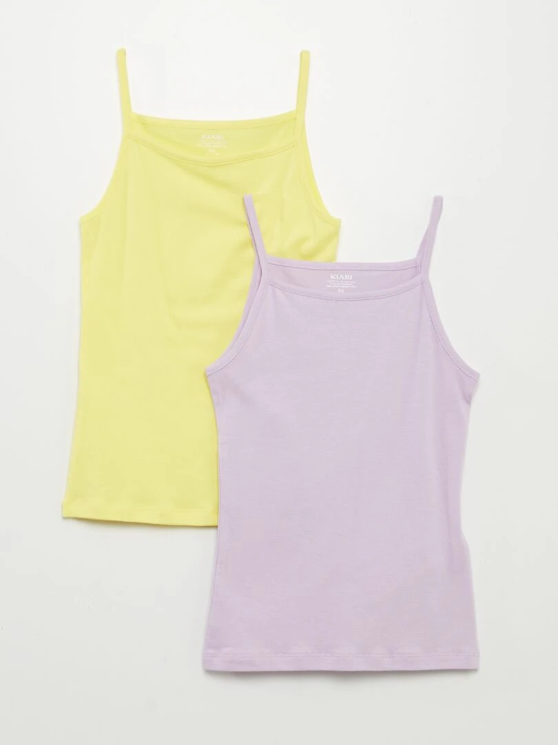 Lot de 2 débardeurs unis VIOLET