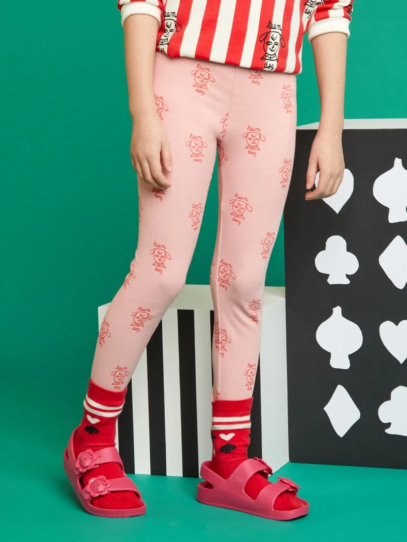Legging côtelé X Little Bad Wolf   Rose