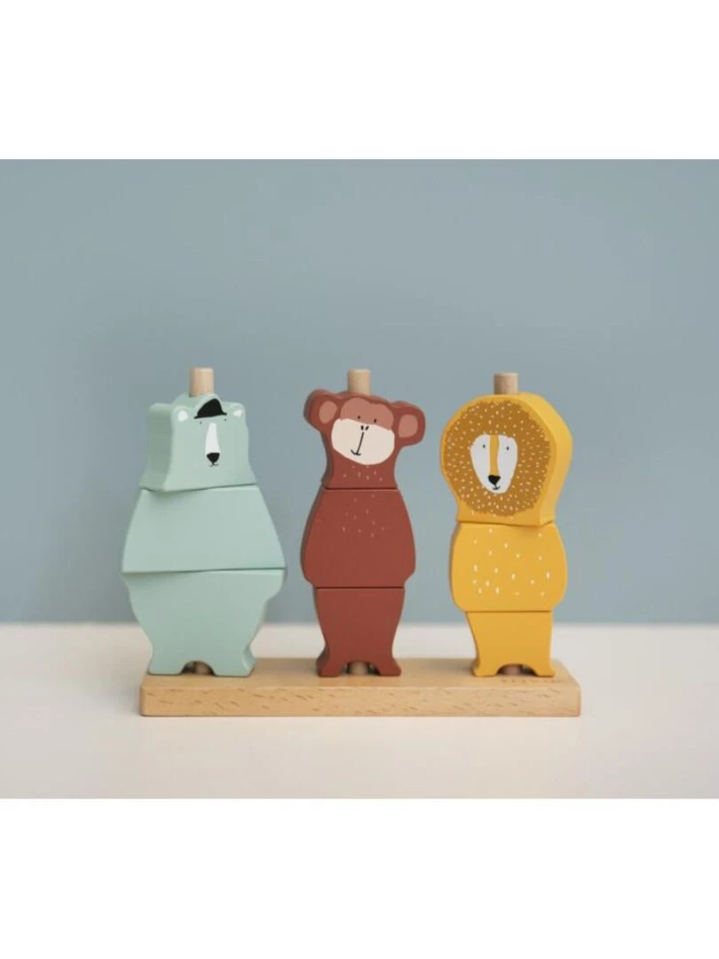Puzzle animaux à empiler en bois Trixie Multicolore