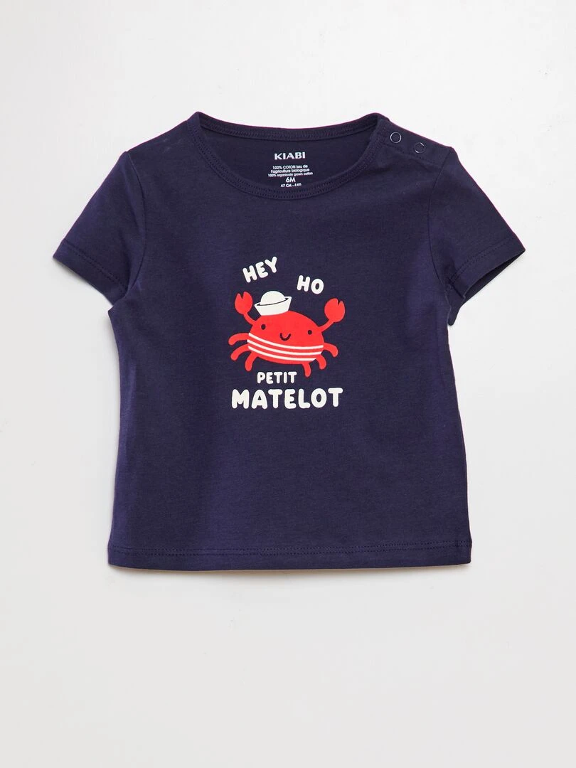 Ensemble T shirt + short en coton 2 pièces GRIS