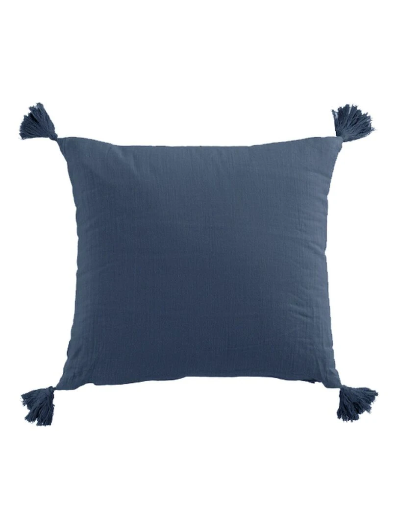 Coussin en double gaze de coton 'Deko&co'   Vert d'eau