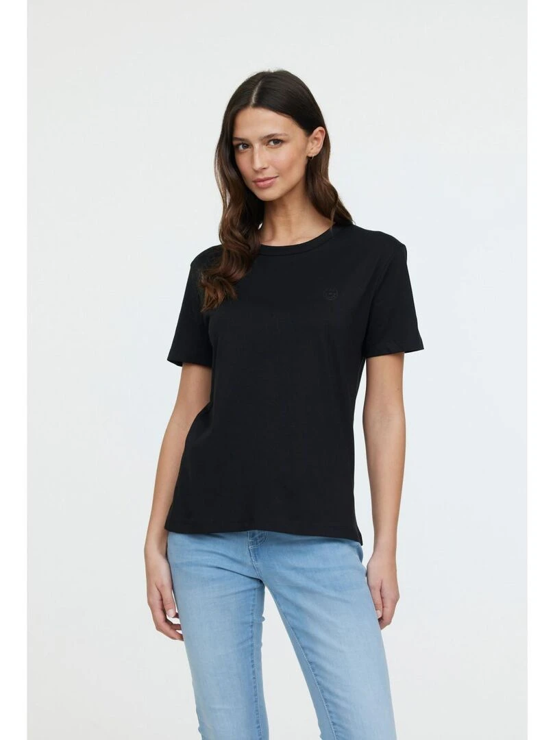 Lee Cooper   T Shirt manches courtes coton regular ADINA   Noir