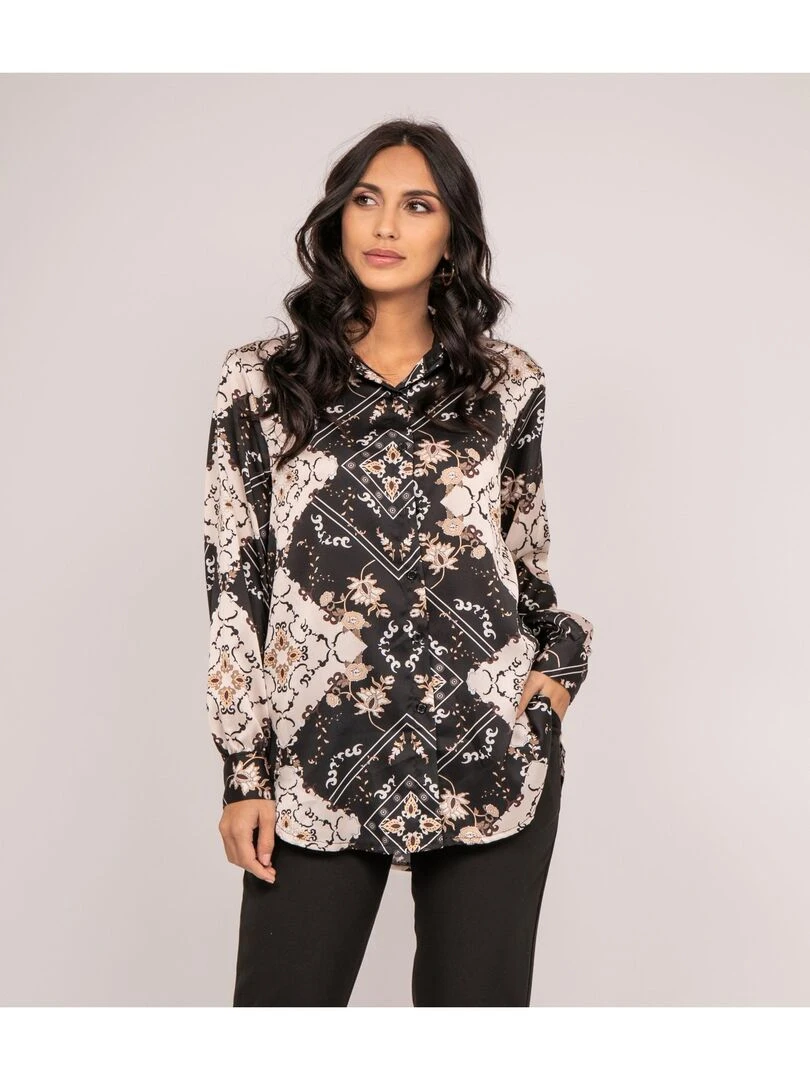Chemise motifs OMIST Noir