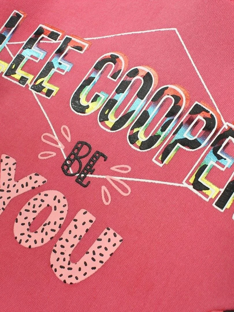 Lee Cooper   Robe Pull fille imprimé Lee Cooper   Rose
