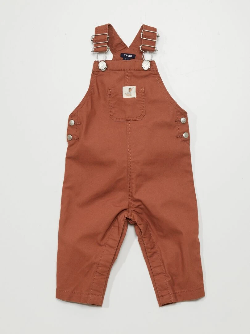 Salopette en coton Marron