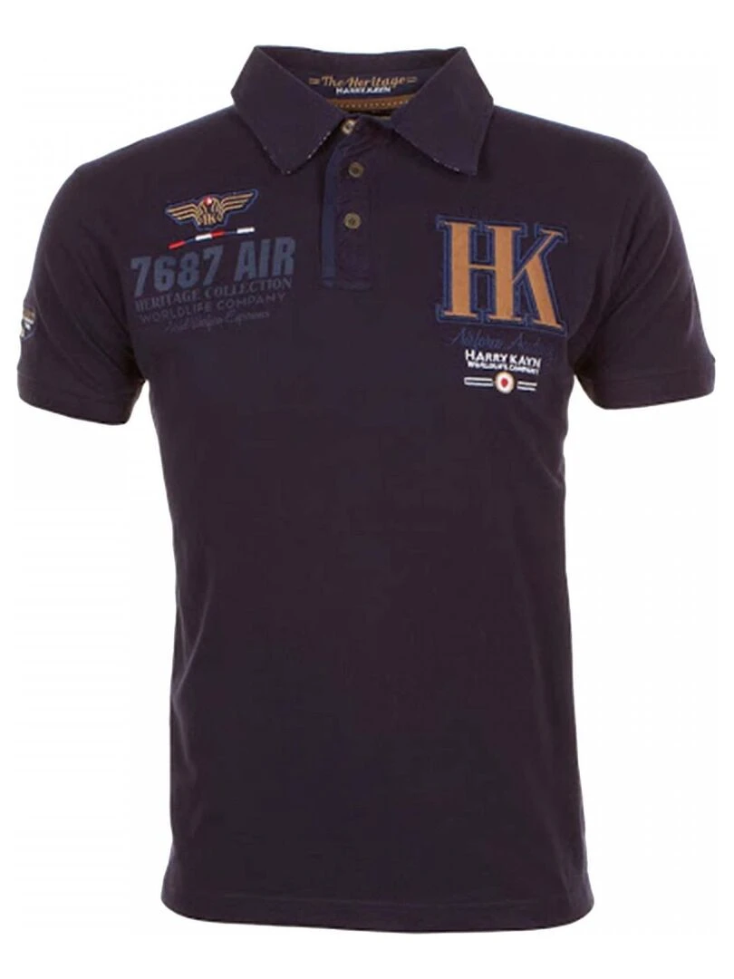 Polo manches longues garçon ECAYN HARRY KAYN Bleu marine