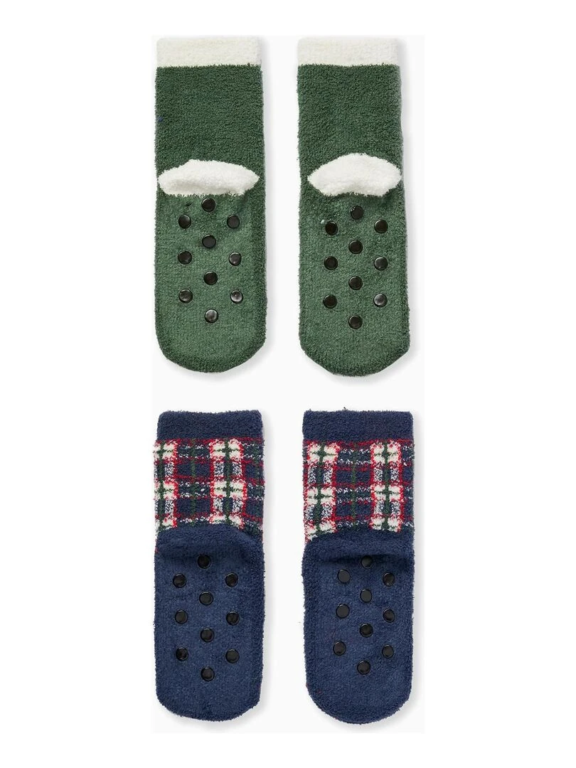 Pack 2 Paires de Chaussettes Antidérapantes pour Enfant 'Snowman' NOËL Multicolore