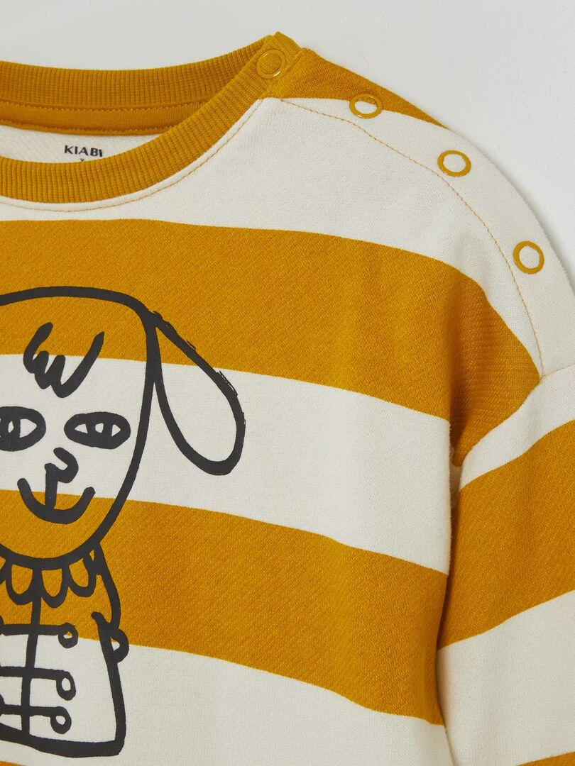 Sweat à col rond X Little Bad Wolf   Jaune/blanc