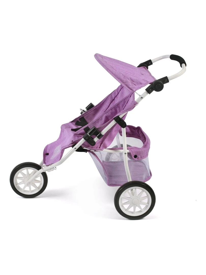 Poussette Jogger 3 roues pour poupées jumelles Mélange violet N/A