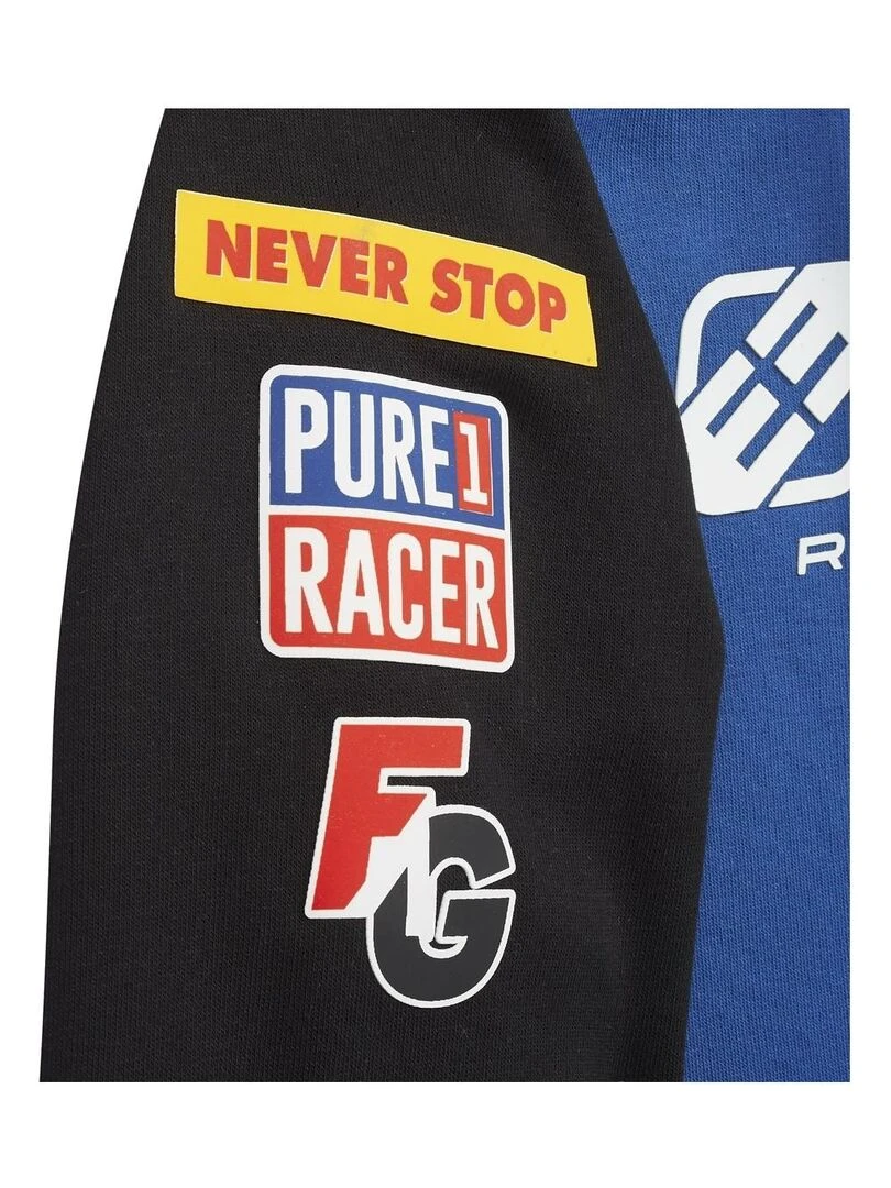 Sweat garçon à capuche Collection Racing Freegun   Bleu