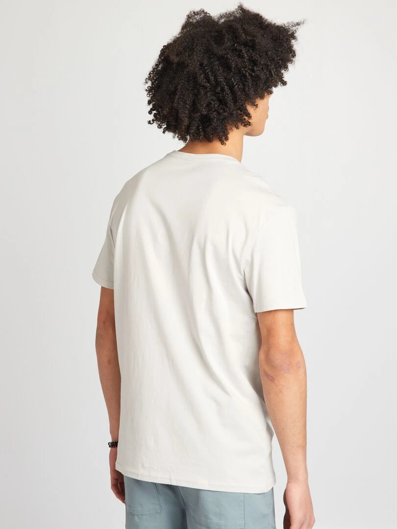 T shirt en jersey à col rond   Gris