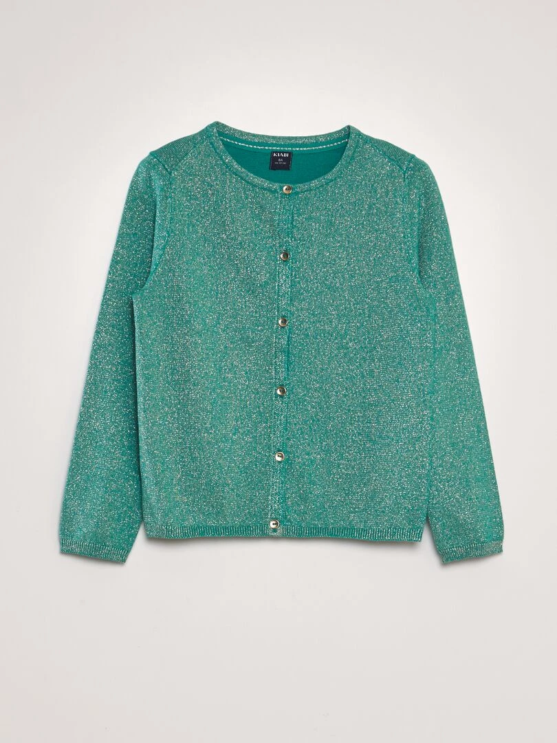 Gilet boutonné fantaisie Vert