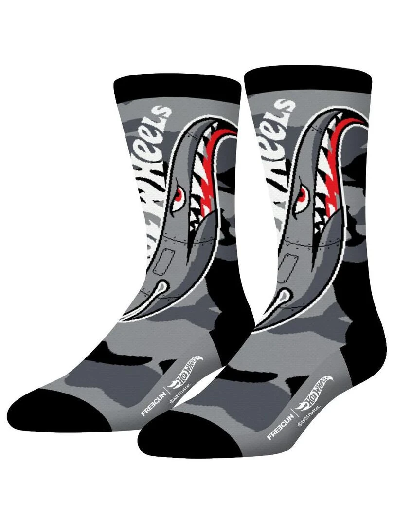 Lot de 4 paire de chaussettes enfant Hot Wheels Freegun   Noir