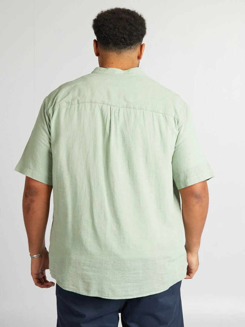 Chemise col mao   Vert