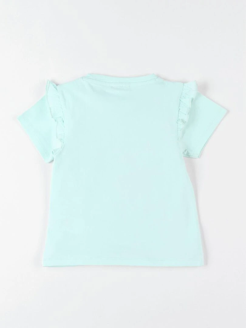 T shirt petite fille à courtes manches    Noukie's   Bleu