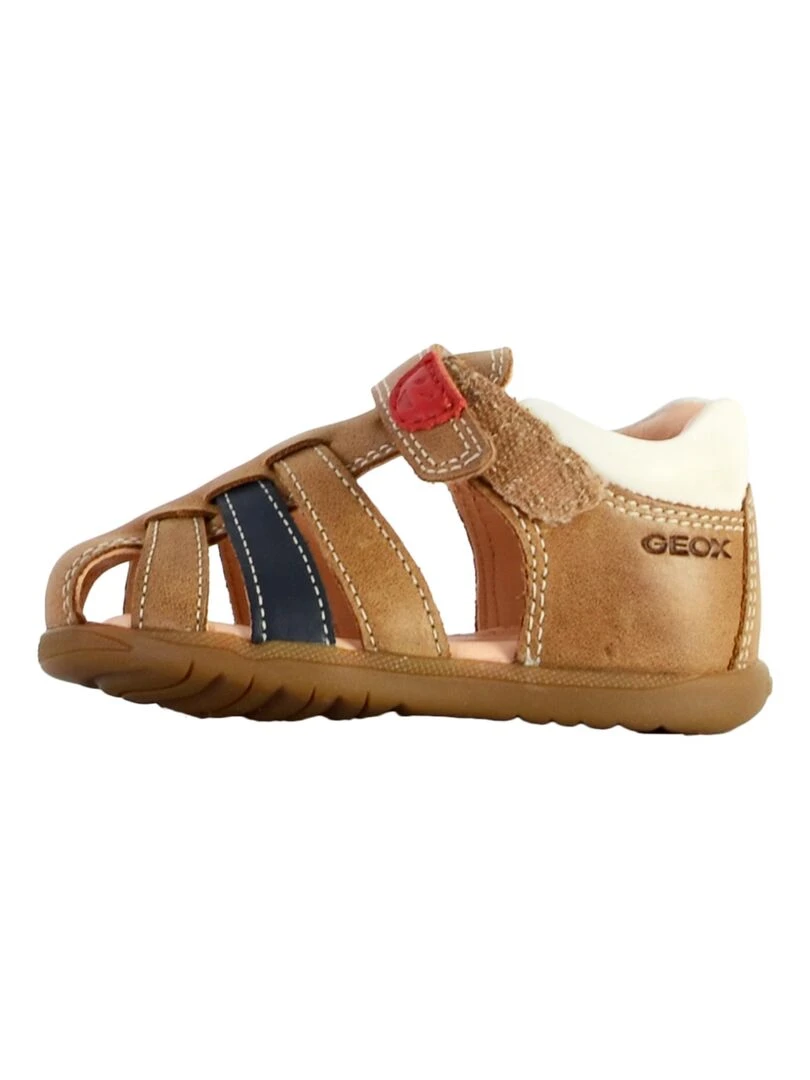 Sandale Cuir Enfant Geox Macchia B254VA Marron