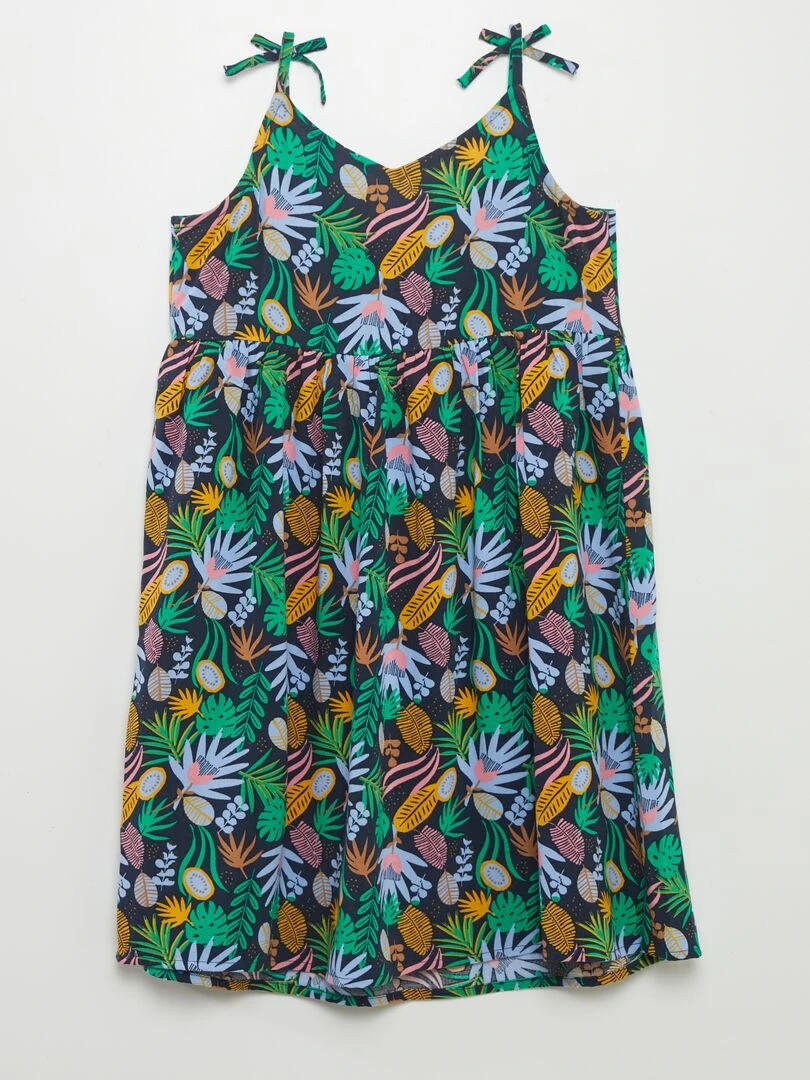 Robe à motif Bleu