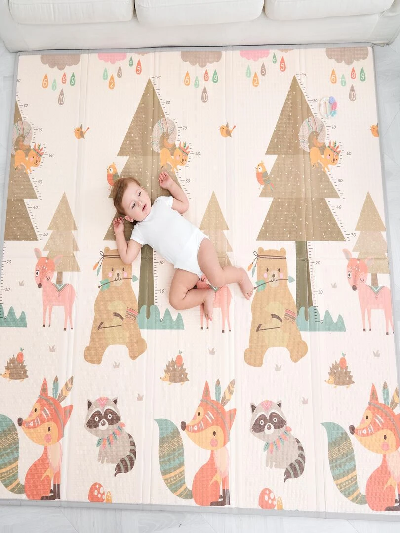 Tapis de Jeu en mousse épais et pliable pour enfants FISH XXL SUPERBE BEBE Beige