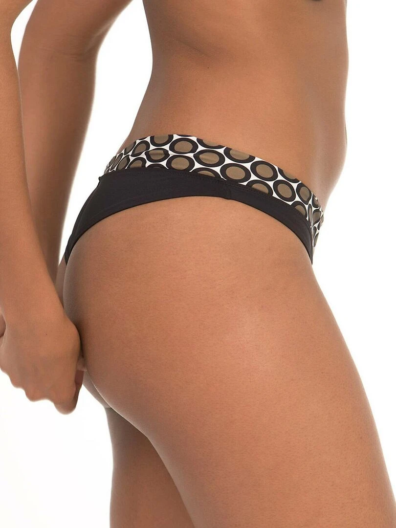 Bas maillot de bain taille haute Lunares marron   Marron
