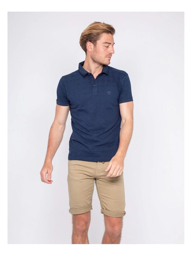 Polo pur coton PIBILOK Bleu marine