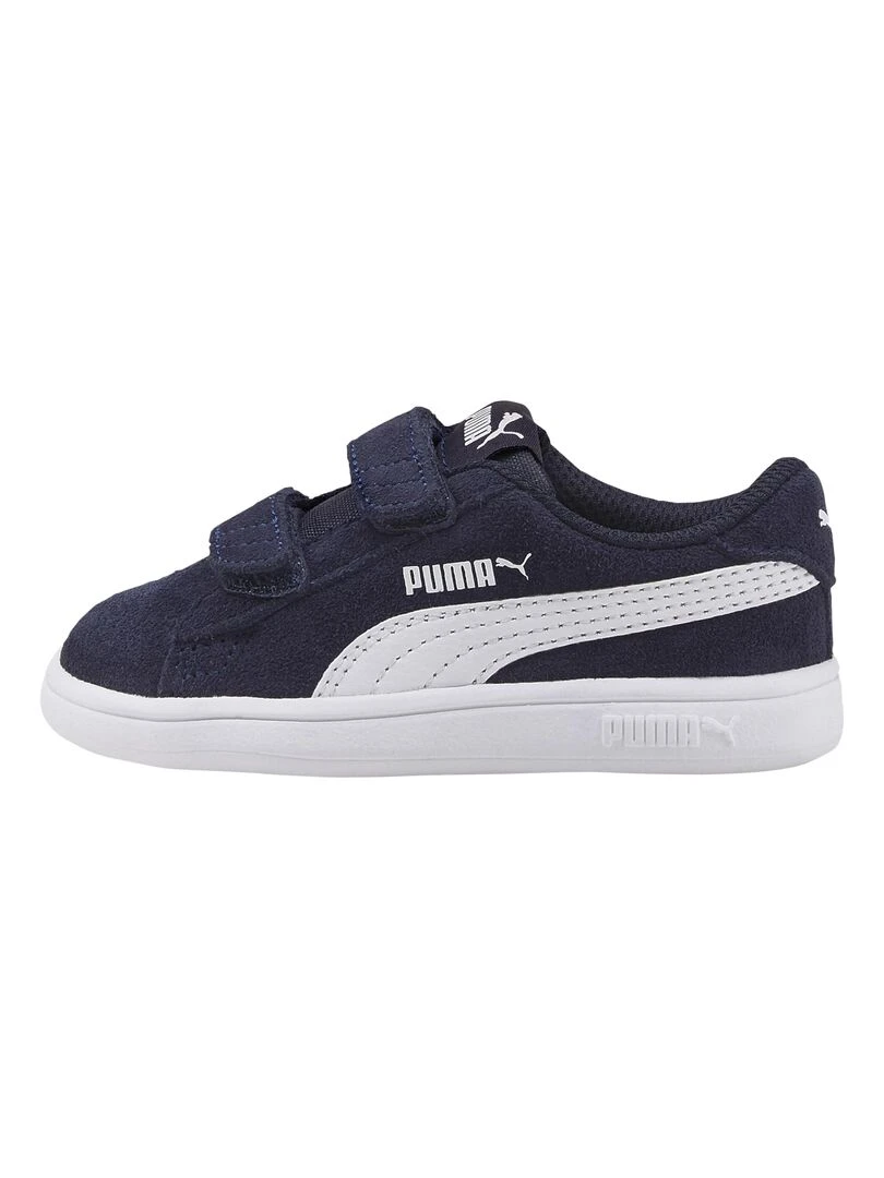 Basket Cuir Enfant Puma Smash V2 SD Bleu
