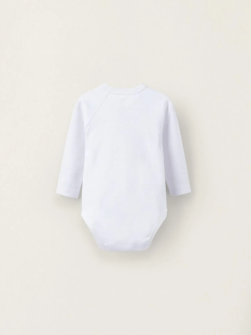 Pack de cinq bodies essential line 'Zippy' Blanc