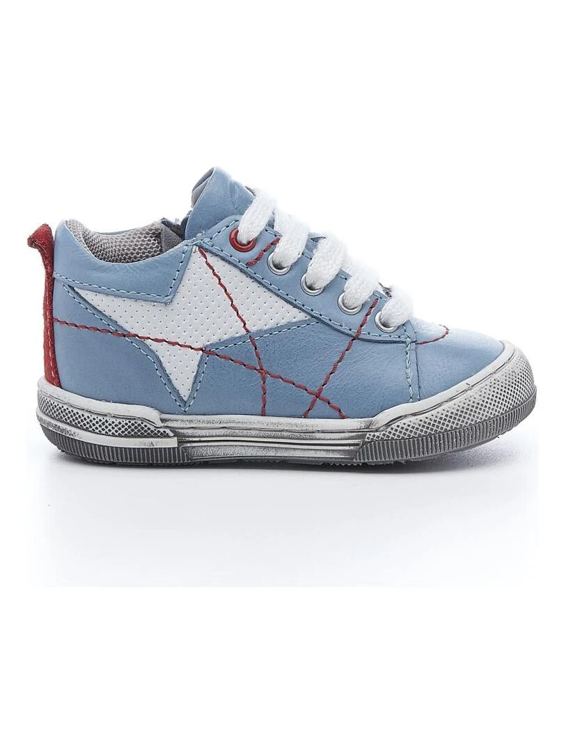 Sneakers hautes Cuir Zlat Bleu