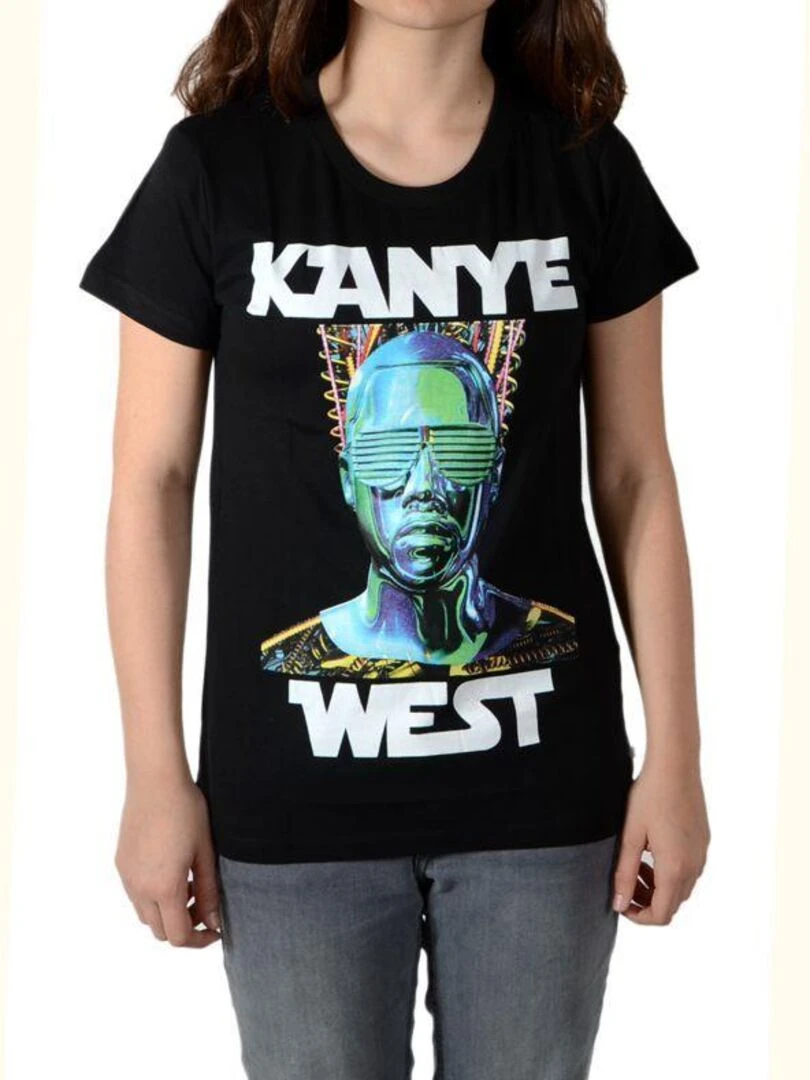 Tee Shirt Little Eleven Paris Kanye SS Mixte Garçon  Fille  Noir   Noir