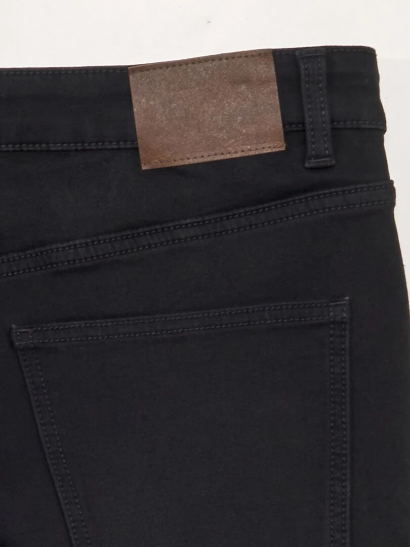 Bermuda slim en jean à 5 poches   Noir