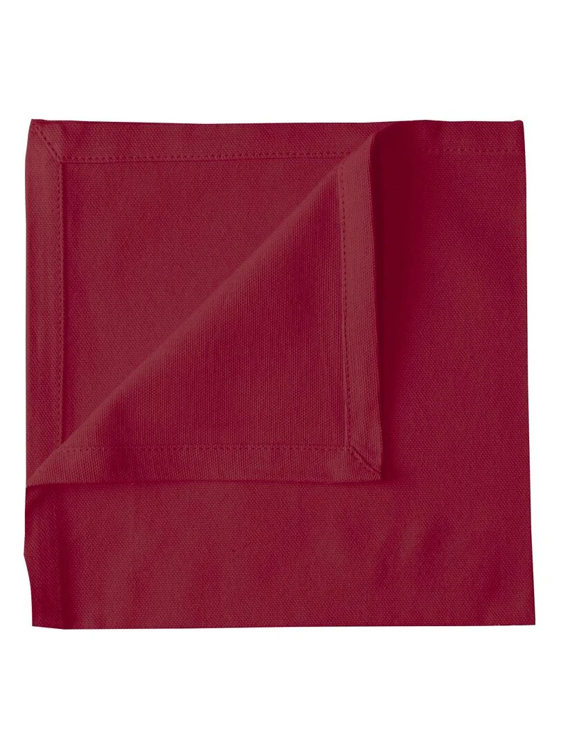 Serviette de table unie et colorée Bordeaux